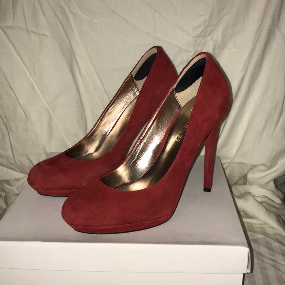Red Suede Heels